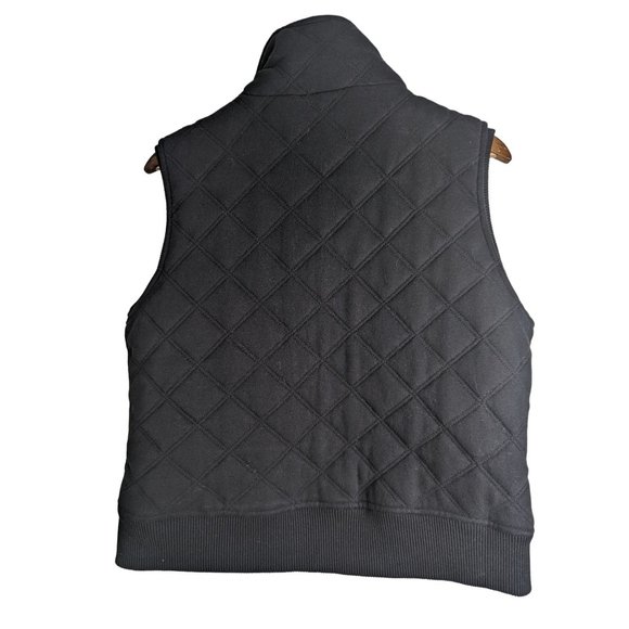 Aeropostale Black Qulted Cotton Blenad Vest Full zipper snaps Men's sz XL - Picture 6 of 10